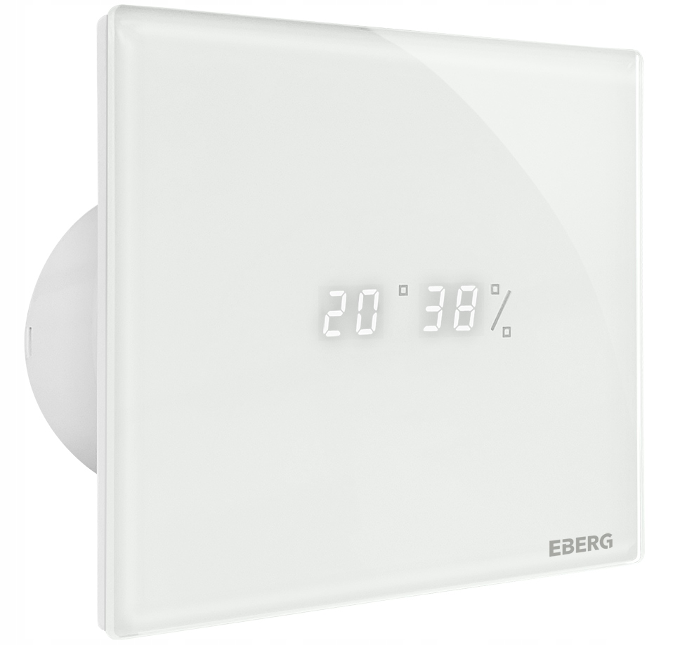Kúpeľňový ventilátor EBERG ENSO 100 HYGRO 100 mm